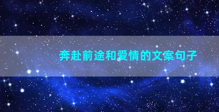 奔赴前途和爱情的文案句子