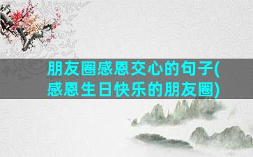 朋友圈感恩交心的句子(感恩生日快乐的朋友圈)