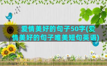 爱情美好的句子50字(爱情美好的句子唯美短句英语)