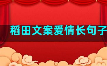 稻田文案爱情长句子伤感