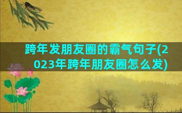 跨年发朋友圈的霸气句子(2023年跨年朋友圈怎么发)